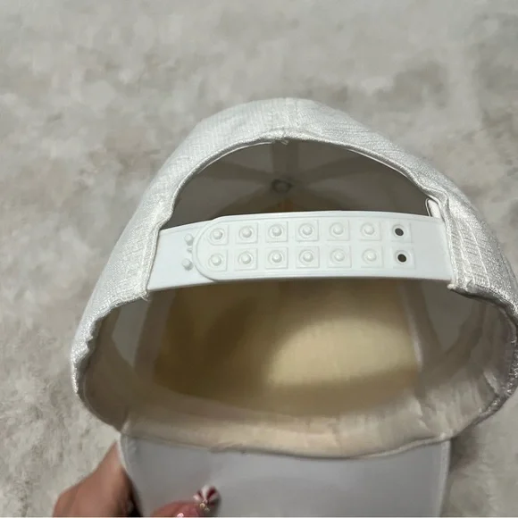 White Cap with Rhinestones - Picture 4 of 4